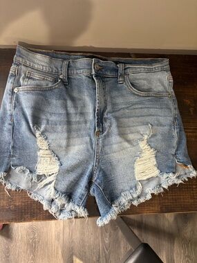 Kendall +  Kylie Light Blue Distressed Denim Shorts - Women's size 11